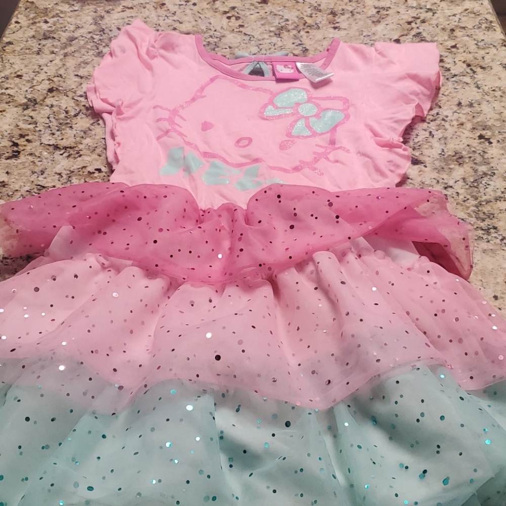 Pink hello kitty girls dress